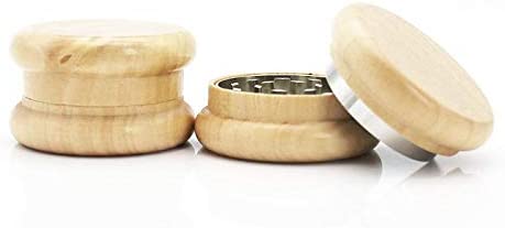 HMP Canada – Nature Collection, Two Piece, Wood Herb Grinder 2.2’’ – Polished Natural Grain, Grinding Compartment – Light Wood, Medium, Travel Friendly