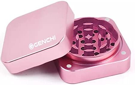 Genchi Herb Grinder Anodized Aluminum (2 Layer, Pink)