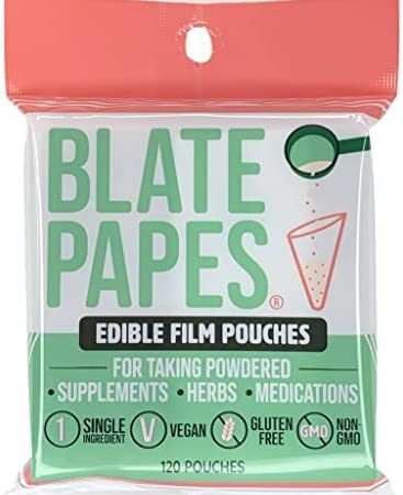 Blate Papes Edible Film Pouches - 120 Count | Oblate Bags for Taking Herbs and Supplements