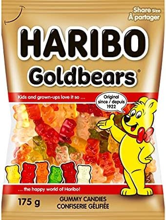 Haribo Goldbears Gummy Candy, 6 Fruity Flavours, No Artificial Colours - 175g Bag