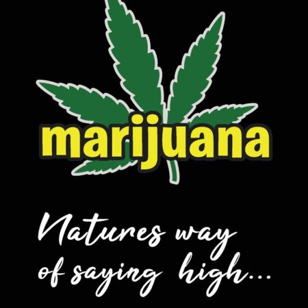 Marijuana Natures Way Of Say High: Funny Novelty Cannabis Gift ~ Lined Notebook